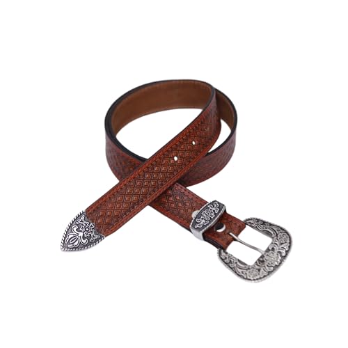 Generic Men's Leather Tan Casual Every Day Jeans Belts, Men Leather Belt (36)