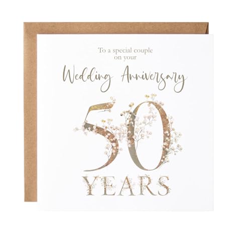 Maise & Rose 50th Wedding Anniversary Card For Special Couple | P37