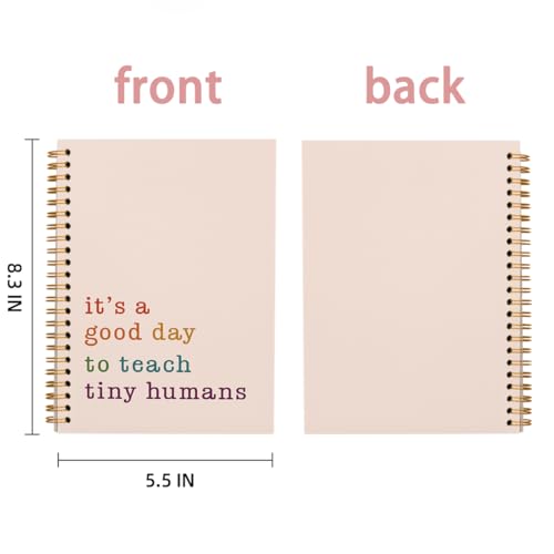 Cahier à spirale pour enseignant 14x21 cm - Carnet de notes tiny humans - 6