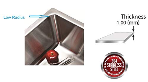 SILVER-LINE-Stainless-Steel-Grade-304-Kitchen-Sink-24x18x10Low-Radius SILVER LINE Stainless Steel Grade 304 Kitchen Sink (24"x18"x10"Low Radius)