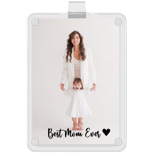 AMAQUANG Personalized Car Visor Photo Clip – Best Mom Ever Picture Frame for Car | Mom Birthday Gifts, Christmas Gifts for Mom, Car Visor Clip, Car Photo Holder, Picture Frame