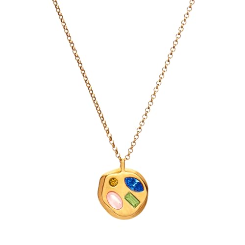 Birthdate 14k Gold Necklace for Women, The September Eighth Pendant - 16-20in Adjustable 14 Karat Gold Chain with Lobster Clasp - Cadenas de Oro 14k Puro Para Mujer, Ladies Jewelry Birthstone