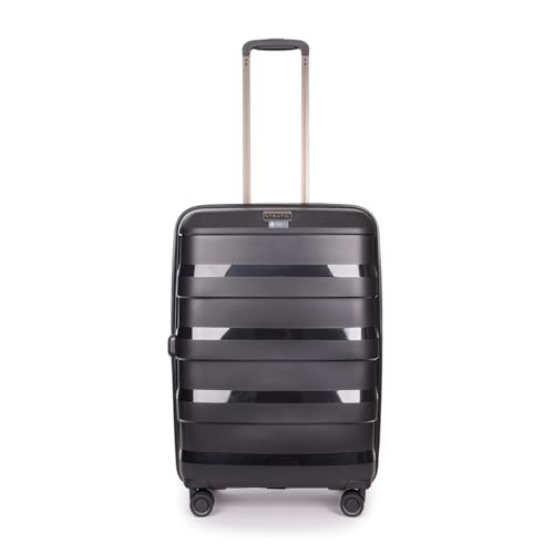 Valise Stratic Straw EXP TSA Trolley M Black pour vos vacances