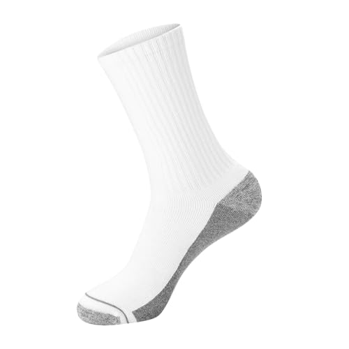 Image of Hanes mens Max Cushioned Crew Socks, Moisture-wicking With Odor Control, Multi-packCrew Sock