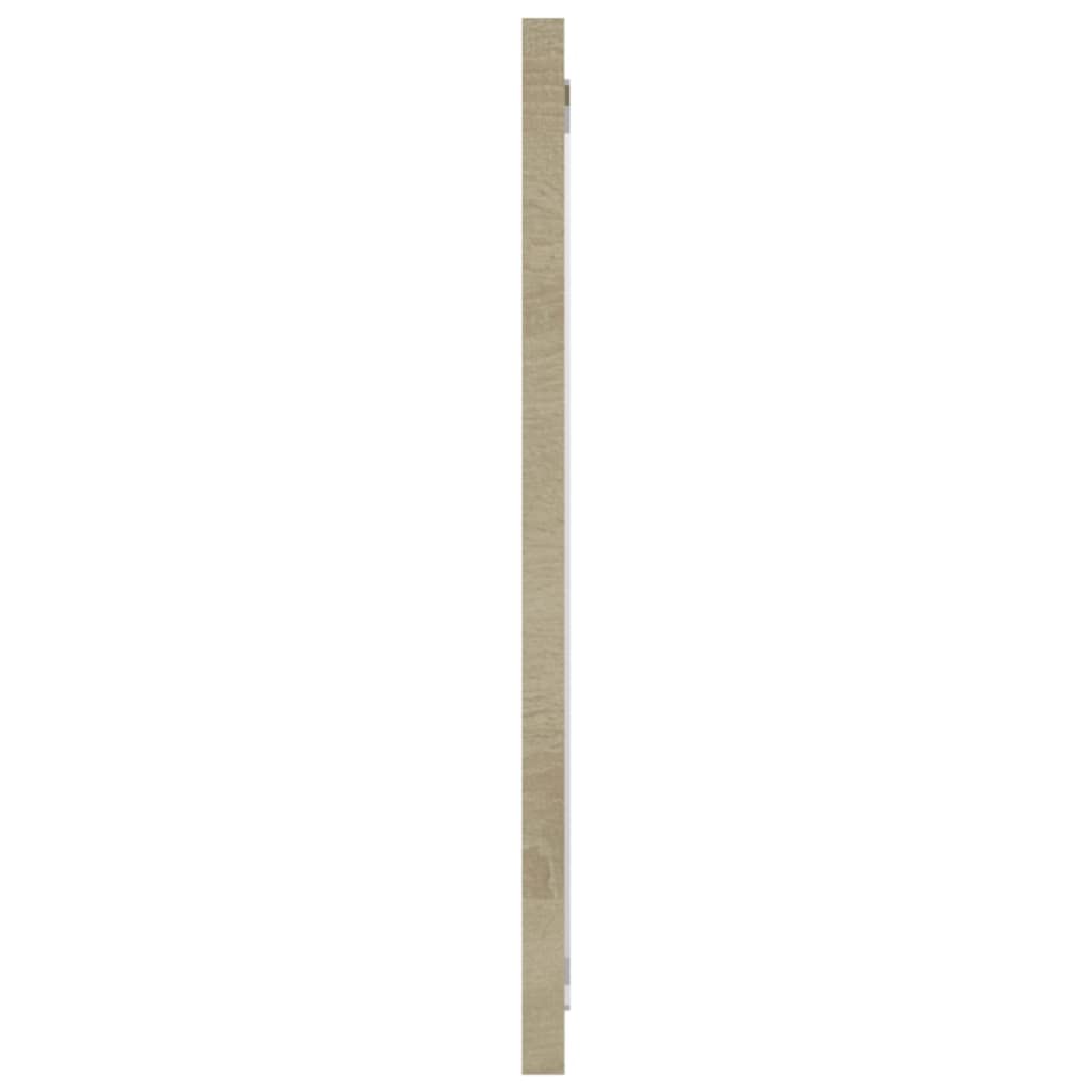 Hothingwell Badspiegel Eiche, Sonoma, 80 x 1,5 x 37 cm, Spanplatte | Leicht zu reinigen mit einem feuchten Tuch, langlebig und stabil, moderner Stil