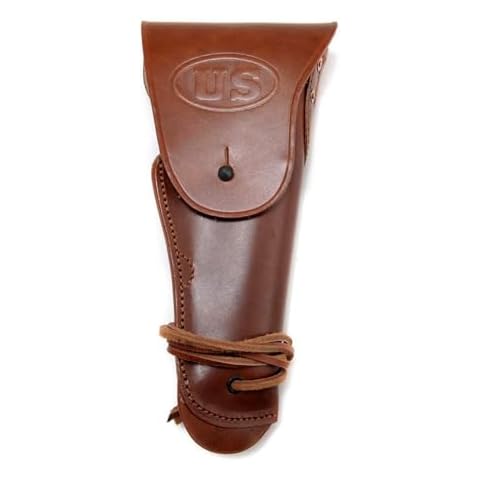CALYX World War U.S. WWII M1916 M1911 .45 Cal Tan Leather Hip Holster Embossed US Right Hand Orientation Cover