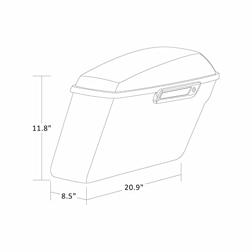 Alforjas Rígidas HR3 en Naranja Quemado/Negro Denim, Compatibles con Harley Road Glide Special, Ultra, Street Glide Special y Ultra Limited (2019) miniatura 2