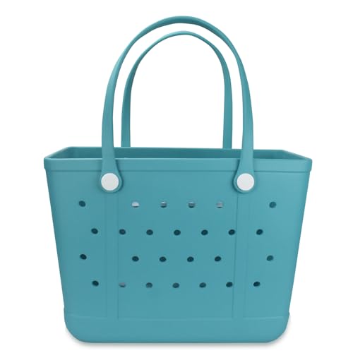 Image of Beach Bag X Large Rubber Tote Bag, Waterproof Washable Open for Women Croc Bag Hand Bag for Beach Pool Yoga
