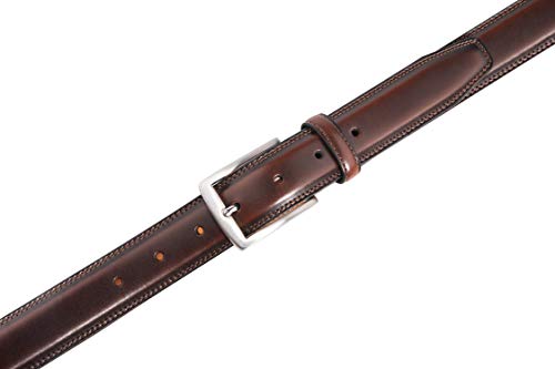 Fabio Valenti Genuine Leather Dress Belts For Men - Mens Belt For Suits, Jeans, Uniform With Single Prong Buckle