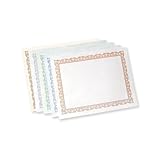 Gartner Studios Variety Pack Certificate Paper, 65lb, 8.5” x 11”, 100 Count, Red, Blue, Gray and White Customizable Blank Award Certificates (74933)