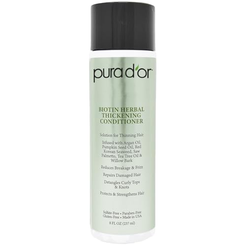 PURA D'OR MOUNTAIN TOP Biotin Herbal Thickening Conditioner, 8 oz