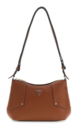 Sac à épaule Guess Darcy Cognac : sac bandoulière convertible marron clair tendance femme