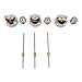 EVTSCAN Needle Fluid Nozzle Air Cap Kit 3 Sets H 827 1.4 1.7 2.0mm Stable Performance Brass Plastic Size Set Up Spray Atomizing for Automotive Industrial Woodworking