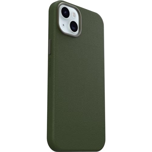 Image of OtterBox iPhone 15 Plus Symmetry Series Cactus Leather for MagSafe - Cactus Grove (Green), Snaps to MagSafe, Ultra-Sleek, Raised Edges Protect Camera & Screen