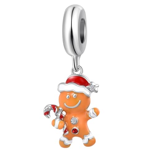 Image of Christmas Elf Deer Gingerbread Man Penguin Sweet Candy Charm for Pandora Bracelet