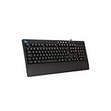 Logitech G213 Prodigy, Clavier Gamer, Eclairage RGB LIGHTSYNC, Résistant aux Éclaboussures, Personnalisable, Commandes Multimédia Dédiées, Français AZERTY - Noir