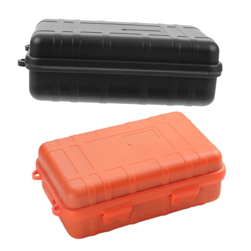 KITANDOVE Cajas De 2 Uds Caja De Supervivencia Aire Libre Almacenamiento Sellado Resistente Agua Almacenamiento Impermeable Funda Protectora Impermeable Microcaja Contenedores