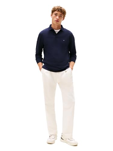 Tommy Hilfiger mens Long Sleeve Polo Shirts in Regular Fit With Stretch and Organic Pique Cotton3
