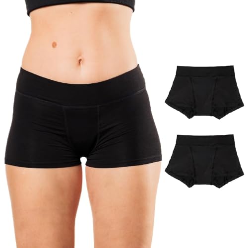 Bambody Absorbent Boxer, Period Underwear for Women - Day and Night Protection - Combortable, Soft, Breathable