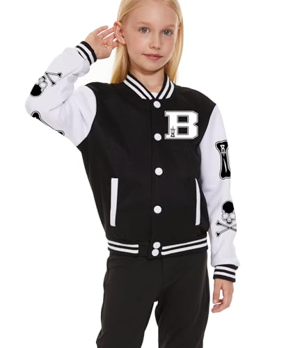 Image of ACEFAST INC Kids Boys Girls Baseball Jacket Varsity Jacket Casual Sport Coat Cardigan Sweatshirt Uniforms Youth 2-13 Year