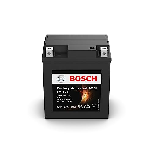 Bosch FA101 - Batteria AGM per motocicli - 12V 85A 6Ah - Adatta per moto, motociclette, enduro, scooter, quad, moto d'acqua - Compatibile M6006, BTX7L-BS, BTX7L