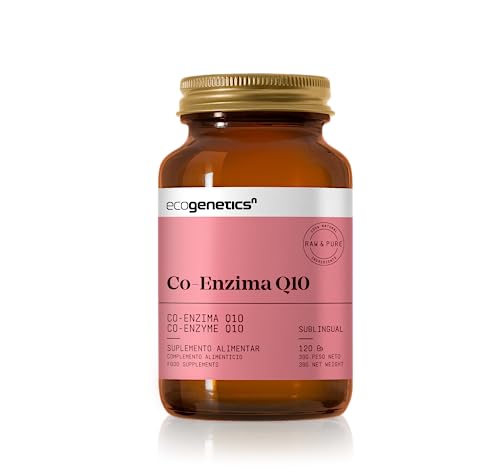 ECOGENETICS - CoEncima Q10 Sublingual 120 Cápsulas | Complemento Alimenticio para Energía y Salud Cardíaca | con L-Carnitina y N-Acetil | Antioxidantes Potentes | Absorción Eficiente | Sin Azúcares