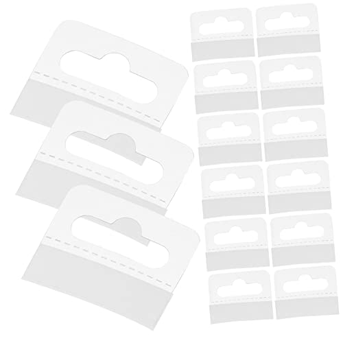 OUNONA 200pcs Sticky PVC Hooks for Wall Hanging Display Adhesive Hanging Tabs for Retail Store