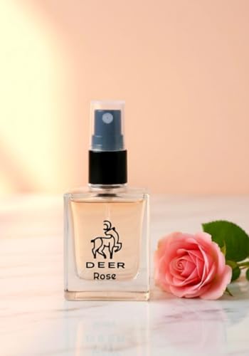 Image of Deer Rose Fragrance Perfume, Floral Scent, 10ml Travel Size Spray Bottle