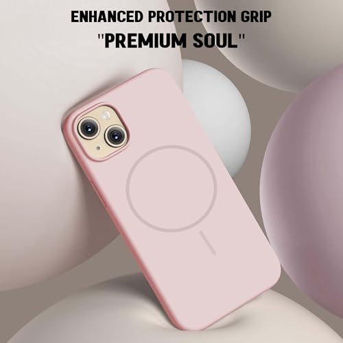 Image of Kratos Active Grip Silicone Case Cover Compatible with iPhone 15 Plus - Enhanced Protection, Wireless Magnetic Charging Case with Raised Edge Camera & Screen Protection, Shock-Resistant Design Pink