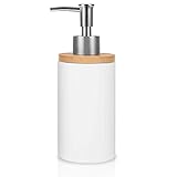 Natheeph Ceramic Soap Dispenser Refillable Liquid Lotion Dispenser Bottle for Kitchen or Bathroom Co
