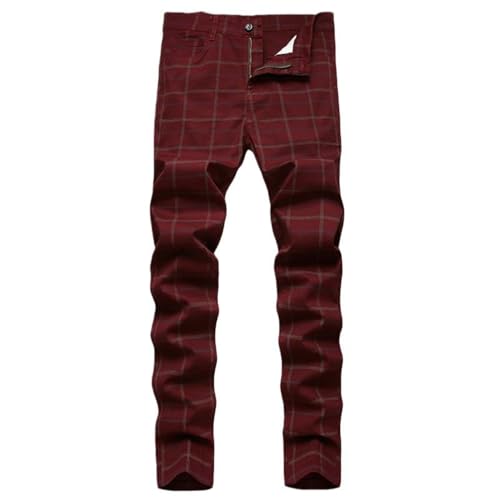 Pantalon à carreaux pour homme coupe habillée : l'art du textile stretch haut de gamme