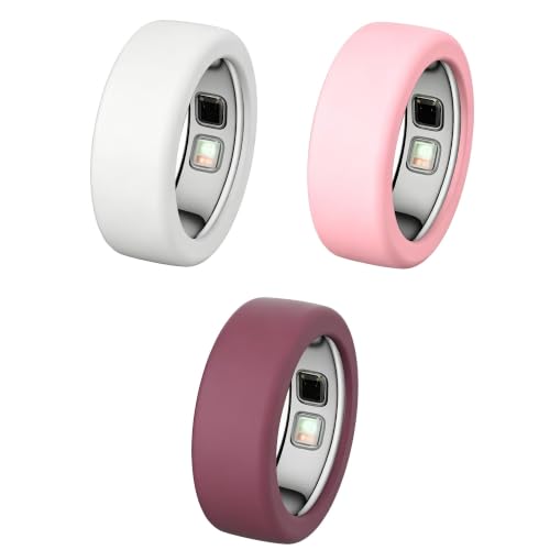 For Oura Ring 5��p�V���R�������O�J�o�[ �h�o���h�~�G���X�e�B�b�N�f�ރt�B�b�g�� �S�j���Ή��̃t�B�b�g�l�X�E�����E����p�A�N�Z�T���[-M for 10/11/12/13 3 Pack #C