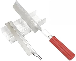 THE WHITE SHOP Metal Mitre Box Set With Handle and Razor Pull Saw Blade - Small 6-Inch Aluminum and Steel Tool for Wood