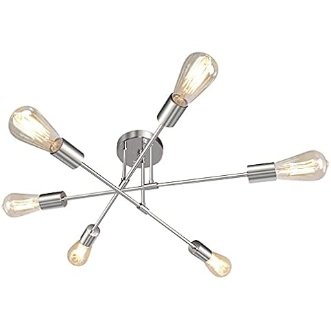 JHLBYL Lámpara de Techo Ajustable de 6 Luces Cover