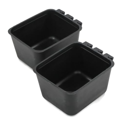 The ROP Shop | 2-Pack - Black Cage Cups with Shift Lock Design for Caged and Fenced Animals