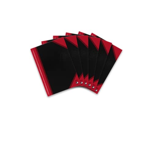 Landre 100302832 China - Libreta (DIN A5, 60 g/m², papel fino, 96 hojas, 6 unidades), color negro y rojo Cover