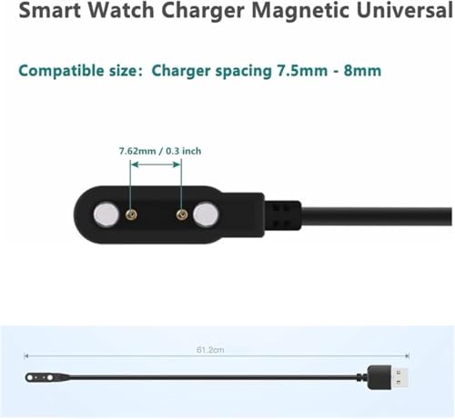 Image of FIRE Bolt [2 Pack] Universal Smart Watch Chargingfor Boat Wave Astra /Wave fit Call /Storm Call 2 /Noice Grand /qube /icon Plus / / Fastrack Reflex Play Plus /Beatxp Vega neo /Fire Bolt Ninja Calling