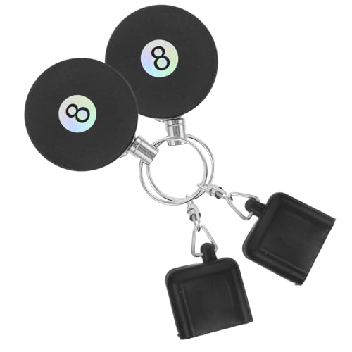 Soporte para tiza de billar retráctil con clip metálico y llavero para tacos (Pack de 2)