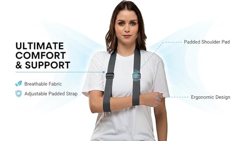 Image of Water Resistant Arm Sling for Fracture || Stylish Shoulder Support Bag for Men, Women, Kids || Padded Strap || Left /Right Hand Immobilizer || Designer Arm Pouch..