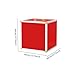 Generic Lucky Draw Box,Square Raffle Ball Game Box Voting Box, Raffle Case Lottery Box for Fundraising Annual Meeting Voting Business, All red, 40x40x40cm