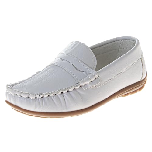 Image of Josmo Boys Moccasin Driving Loafers - Casual Dress Penny Slip On Boat Shoes (Sizes: 5-10 Toddlers / 11-13 Little Kids / 1-5 Big Kids)