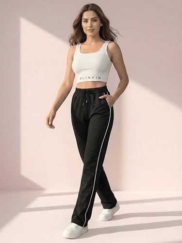 Image of BLINKIN Women's Ankle Length Relaxed Fit All Weather Soft Fabric Jogger | Track Pant for Woman (TRACK-339)