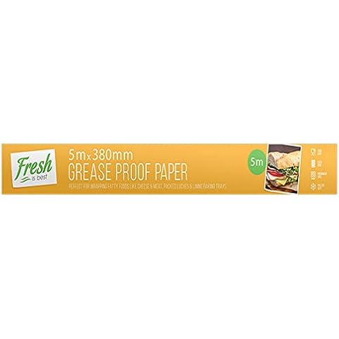 Goodhome Baking Paper, Parchment Paper Roll, Grease Proof, Oil Proof Precut Non-Stick, Heat Resistance, for Food, Cheese, Meat Packaging, Baking, Cooking, Grilling, Air Fryer & Steaming Cover
