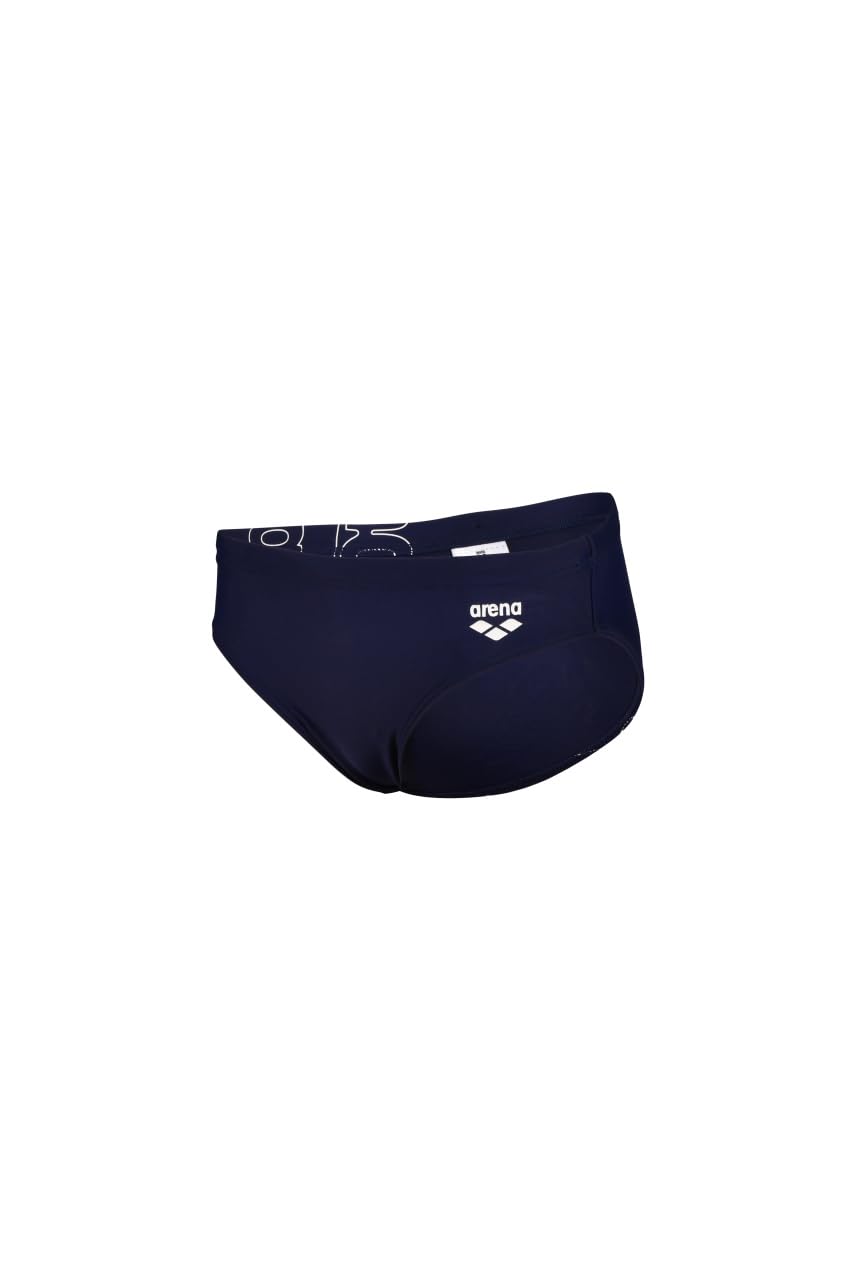 ARENA Feel Boys' Graphic Swim Briefs Navy-White