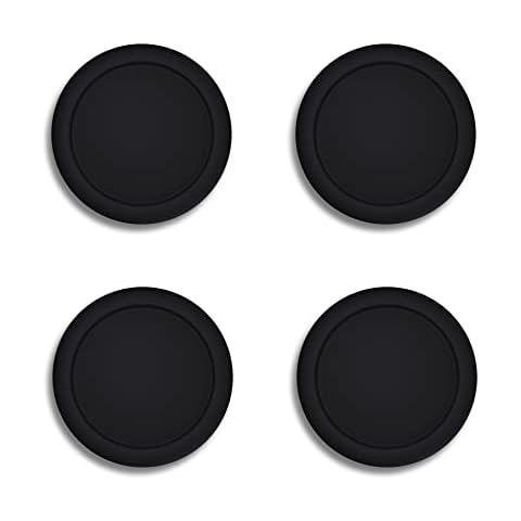 PlayVital Joystick Caps for Nintendo Switch, Thumbstick Caps for Switch Lite, Silicone Analog Cover for Switch OLED Joycon Thumb Grip Rocker Caps for Switch & Switch Lite & Switch OLED - Black Cover