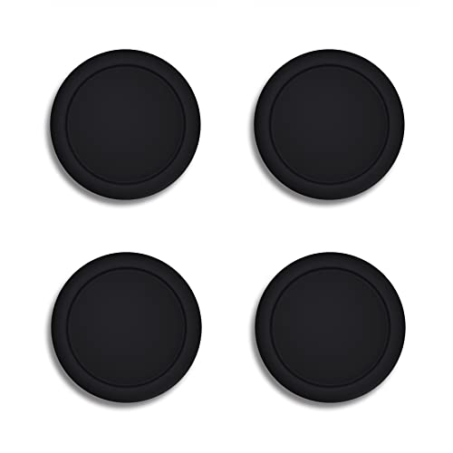 PlayVital Agarres para el Pulgar para Nintendo Switch Joycon Tapas de Joysticks Caps Thumb Grips de Silicona Joystick Tapas de Pulgar para Nintendo Switch OLED para Switch Lite joycons(Negro)