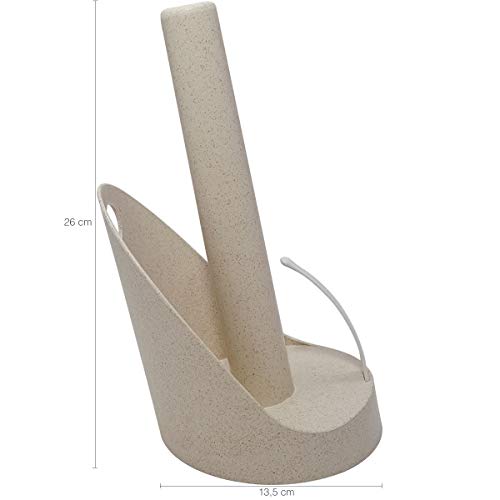 Suporte Porta Rolo Papel Toalha De Mesa Bancada Vertical Eco Marfim