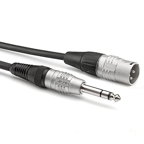 Sommer Cable Basic+ 90cm Audioadapter XLR Stecker 3-pinl auf 1x Klinke 6,3mm Stecker 3-pol Patch Pedal Instrument Kurzkabel 0,9m - HBP-XM6S-0090