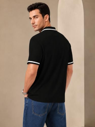 Image of Leriya Fashion Men Poly Cotton Fabric, Half Sleeve, Breathable Comfort, Everyday Casual Wear, S-4XL