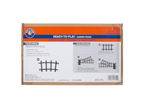 lionel ready-to-play 12-piece curved black plastic track pack